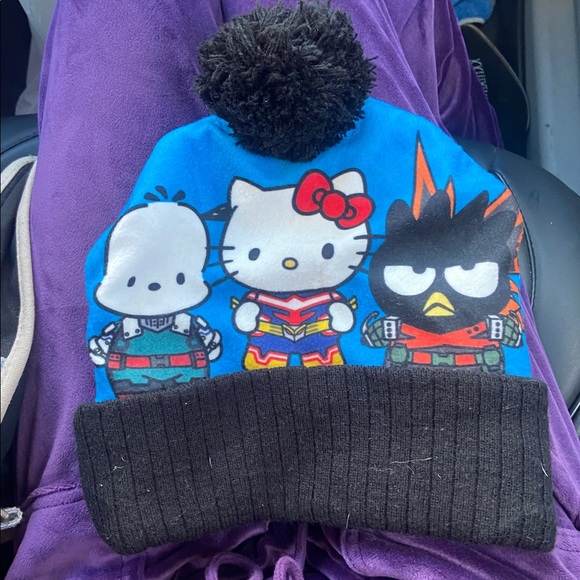 hot topic hello kitty my hero academia blue beanie - Picture 2 of 2